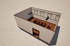 CGパース_旧開智学校1F_ドア側_天井非表示