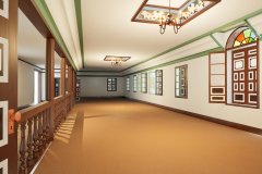 CGパース_旧開智学校2F_講堂内